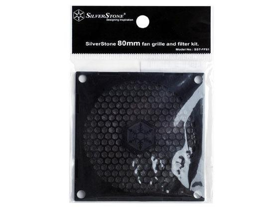 SilverStone Lüfterfilter 8cm SST-FF81B SST-FF81B, schwarz, Lüftergitter inkl.Staubfilter, 80x80x3mm,