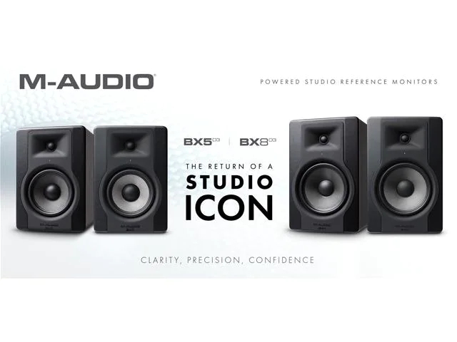 M-Audio BX8 D3, Stück, Monitor Typ: Nearfield Monitor, Lautsprecher Wege: 2-Wege, Lautsprecher Kategorie: Aktiv, 2-Wege Nahfeld 8" Referenz-Studiomonitor