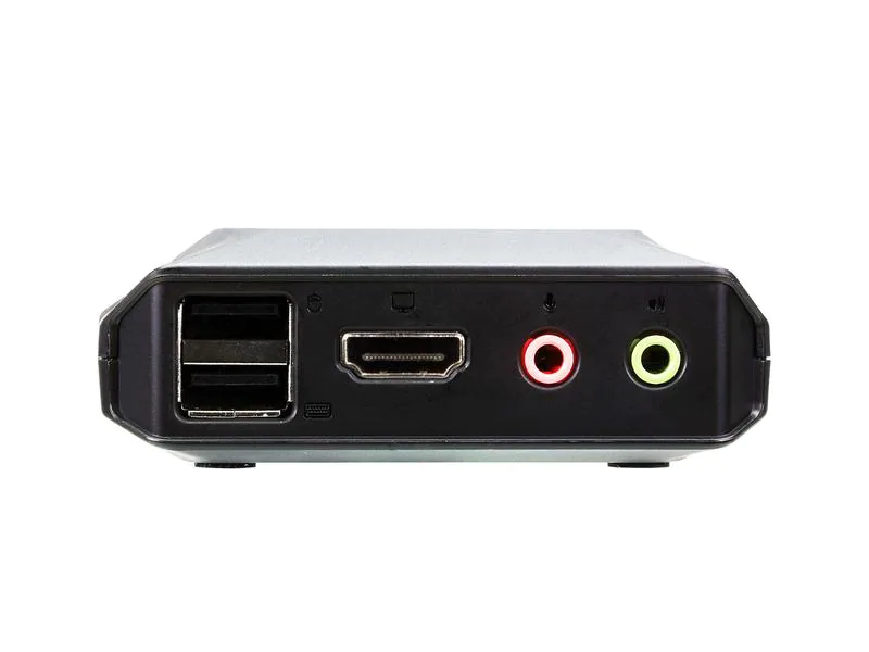 Aten KVM Switch CS22H 4K 60 Hz, KVM-Art: Lokal, Anzahl Geräte: 2, Konsolen Ports: HDMI Typ A, 3.5 mm Kopfhöreranschluss, USB 2.0, 3.5 mm Mikrofoneingang, Computer Ports: USB 2.0, 3.5 mm Kopfhöreranschluss, HDMI Typ A, 3.5 mm Mikrofoneingang, Montage: D