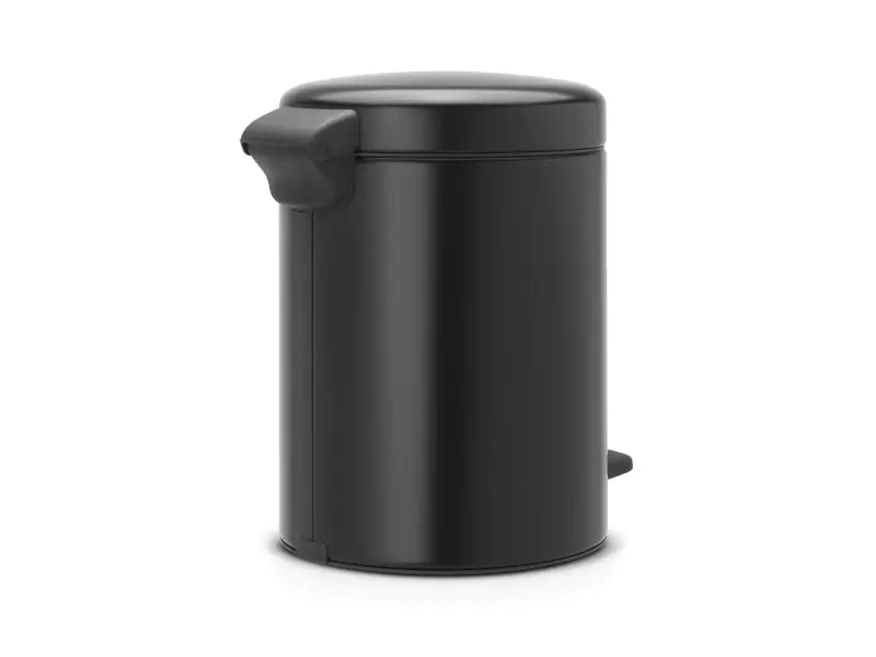 Brabantia Kosmetikeimer NewIcon 5 l, Matt Black, Fassungsvermögen: 5 l, Höhe: 291 mm, Anzahl Behälter: 1, Material: Kunststoff, Edelstahl, Form: Rund, Farbe: Schwarz