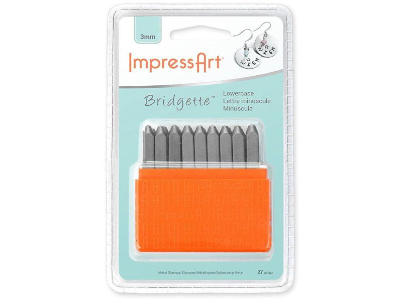 ImpressArt Prägestempel Set 3 mm Kleinbuchstaben, 27 Stück