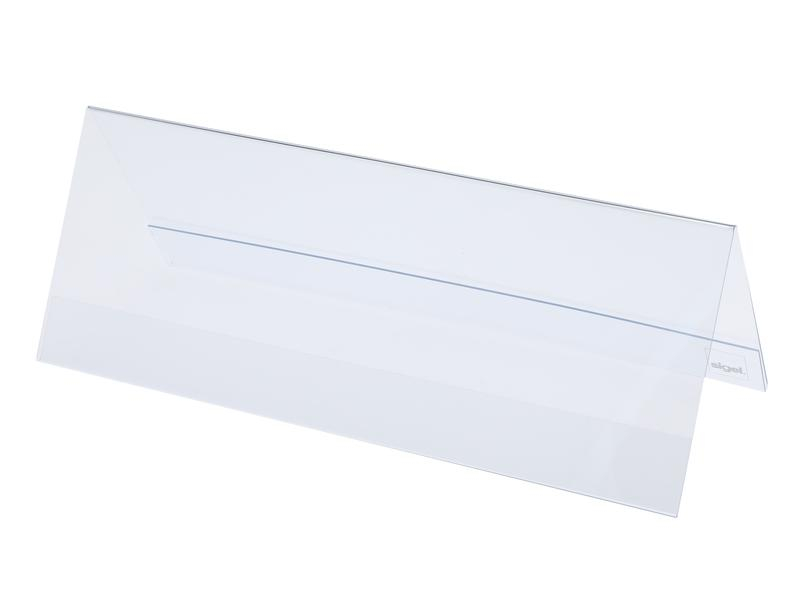 sigel Tischaufsteller, Hartplastik, 240 x 90 mm, Dachform