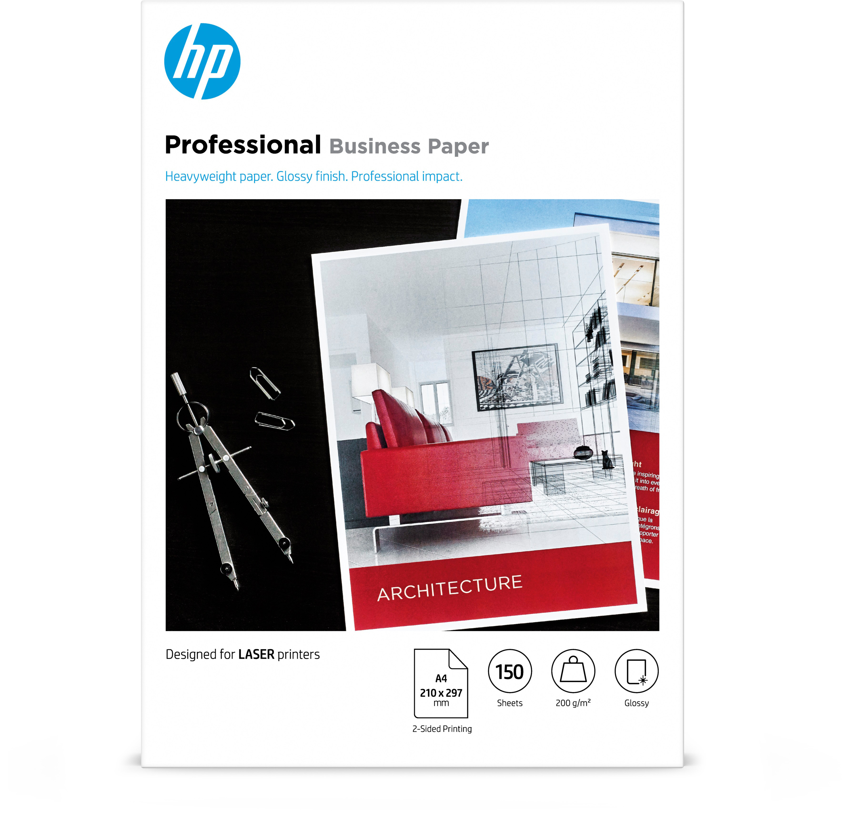 HP Professional FSC Paper A4 7MV83A Laser Glossy 200g 150 Blatt