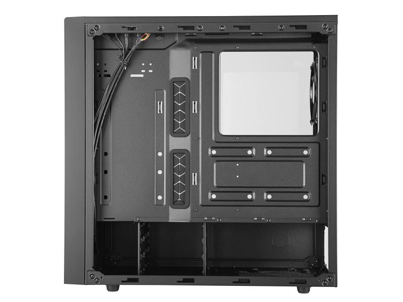 Cooler Master PC-Gehäuse MasterBox NR600, Farbe: Schwarz, Anzahl Lüfterplätze: 6, Sichtfenster, Gehäuse Bauart: Mid-Tower, Unterstützte Mainboards: ATX; Micro-ATX; Mini-ITX