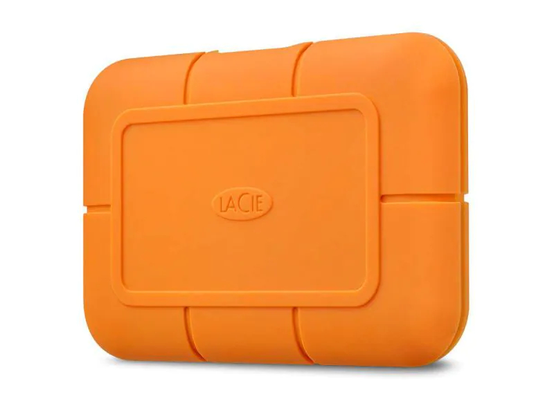 LaCie Externe SSD Rugged 1 TB, Stromversorgung: Per Datenkabel, Speicherkapazität total: 1 TB, Speicherverschlüsselung: 256-Bit-AES, Farbe: Orange, Dateisystem: exFAT (Windows & Mac OS), Schnittstellen: Type-C USB 3.1 Gen 2