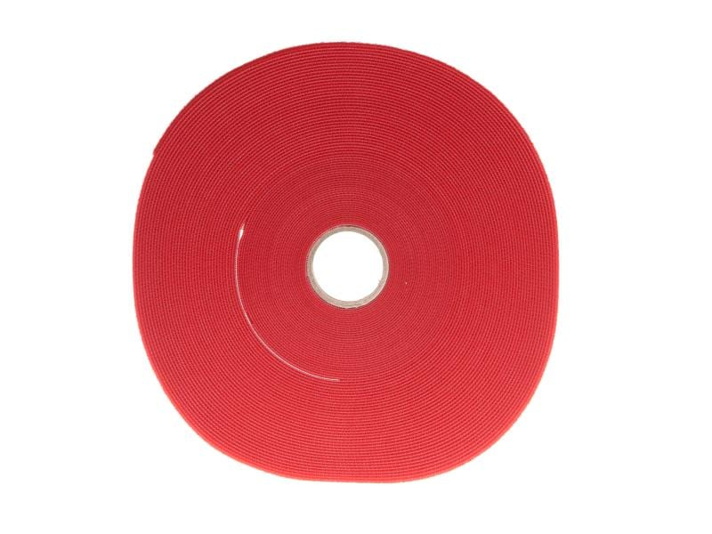 FASTECH Klettband-Rolle ETN Fast Strap 10 mm x 25 m, Rot, Breite: 10 mm, Länge: 25 m, Produkttyp: Klettband-Rolle, Ausstattung Kabelmanagement: Haftend, Wiederverwendbar, Wasserfest, Zuschneidbar, Verpackungseinheit: 1 Stück, Material: Velour