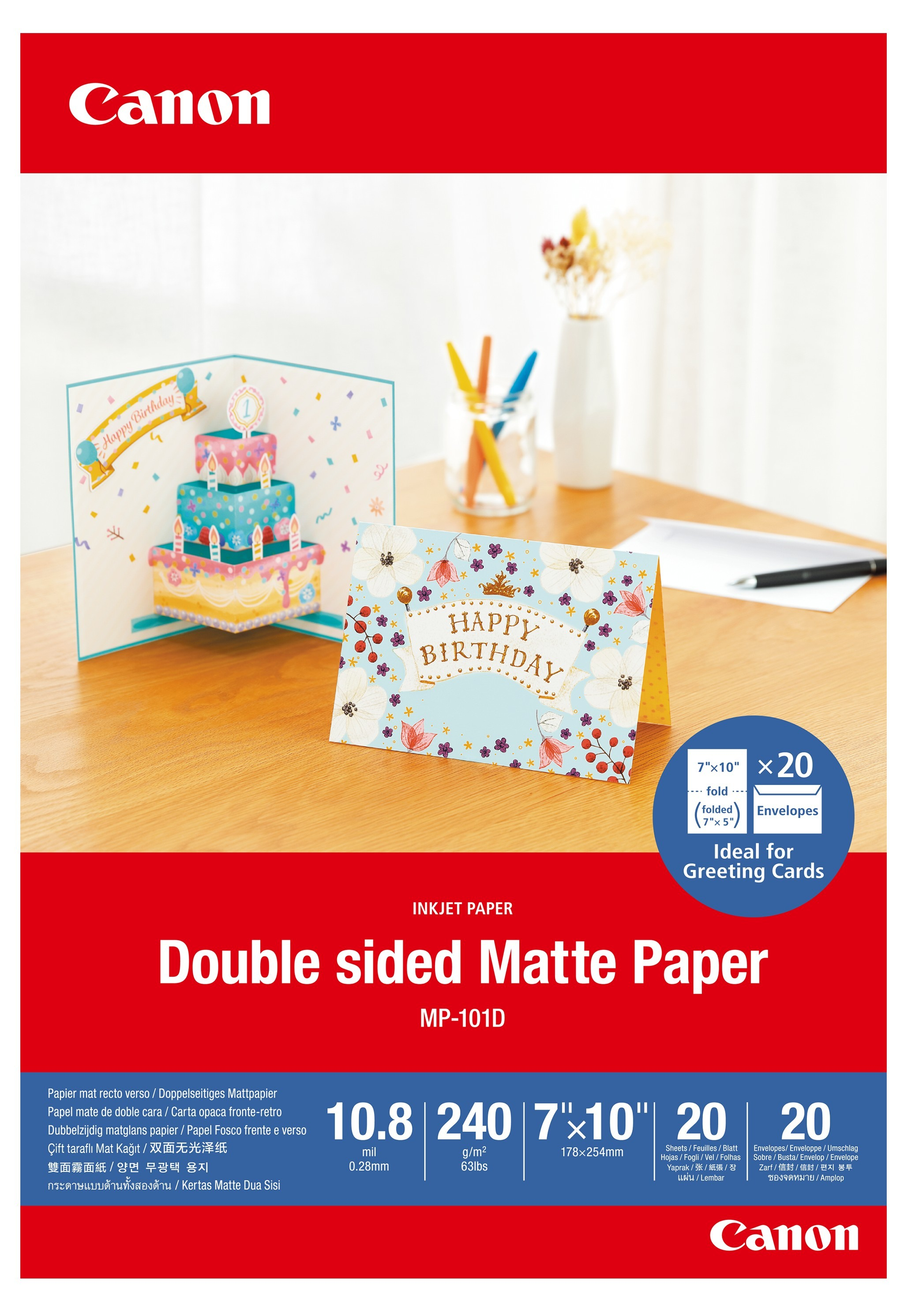 CANON Doub.Matte Photo Paper 18x25cm MP101DA4 Double sided 20 Blatt