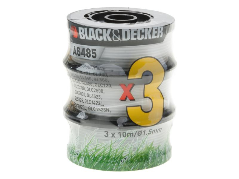 BLACK+DECKER Ersatzfaden A6485-XJ, Zubehör zu: Rasentrimmer, Produkttyp: Ersatzfaden