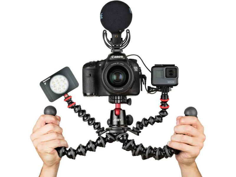 Joby Stativ GorillaPod Rig mit Kugelkopf, Eigenschaften: Videostativ, Material: Plastik; Aluminium, Stativ-Bauart: Dreibeinstativ, Stativgewinde: 1/4", Stativ-Ausstattung: Kugelkopf, Länge ausgefahren: 43 cm, Gewicht: 840 g, Belastbarkeit: 5 kg