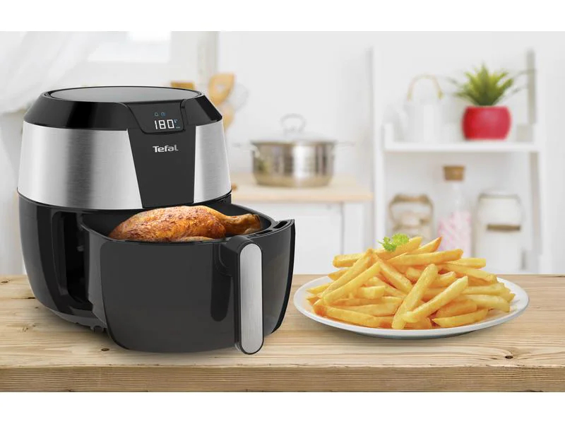 Tefal Heissluft-Fritteuse EasyFry XXL 1.6 kg, Schwarz/Silber, Detailfarbe: Silber, Schwarz, Frittiermethode: Heissluft, Display vorhanden: Ja, Multifunktionsgerät: Ja