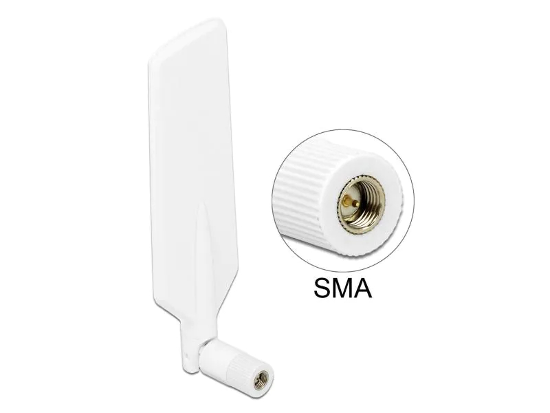 Delock LTE-Antenne SMA drehbar 4 dBi, Antennenanschluss: SMA, Antennengewinn Max.: 4 dBi, Abstrahlcharakteristik: Rundstrahl, Anwendungsbereich Antenne: Indoor, Anwendungszweck Antenne: Bluetooth; LTE/3G/GSM; WLAN; ZigBee/Z-Wave; DECT; LoRA, Frequenzband: