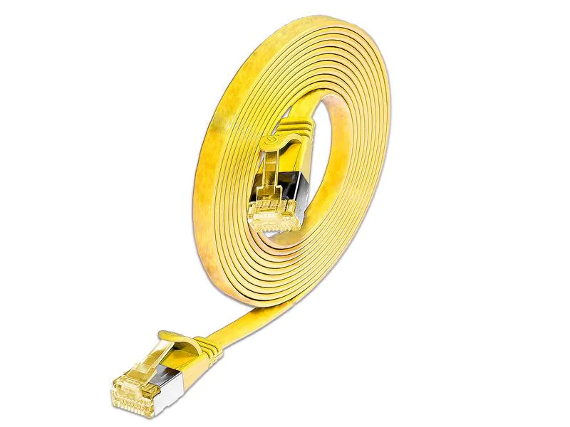 Wirewin Slimpatchkabel Cat 6A, U/FTP, 0.5m, Gelb, Farbe: Gelb, Form: Flach, Zusatzfunktionen: Mit Klinkenschutz, Längenaufdruck auf Stecker, Länge: 0.5 m, Anschlüsse LAN: RJ45 - RJ45, Produkttyp: Slimpatchkabel