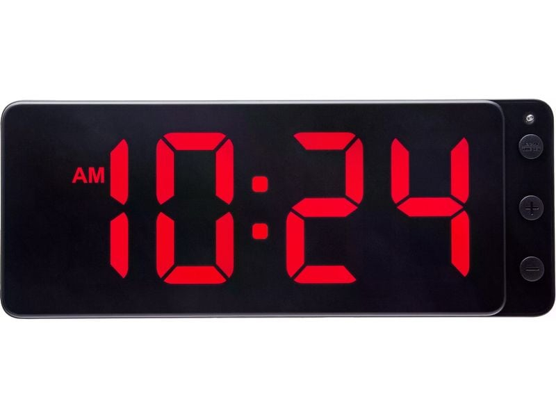 NeXtime Digitalwecker Clock Rot/Schwarz, Funktionen: Alarm, Ausstattung: Zeit, Displaytyp: Digital, Detailfarbe: Rot, Schwarz, Funksignal: Nein, Betriebsart: Netzbetrieb