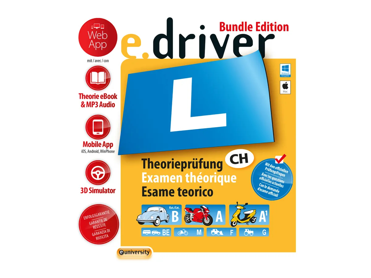 SMARTDRIVER e.driver Web App Bundle 978-3-908493-67-9 Fahrschule (D/F/I)