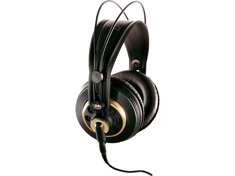 AKG Over-Ear-Kopfhörer K240 Studio Schwarz, Verbindungsmöglichkeiten: Kabelgebunden, Farbe: Schwarz, Impedanz: 55 ?, Kopfhörer Trageform: Over-Ear, Kopfhörer Bauform: Halboffen, Einsatzbereich: Studio & Broadcast, Kopfhörer Ausstattung: Keine weitere