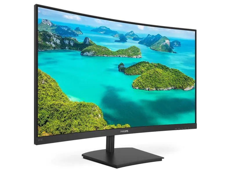 Philips 241E1SCA/00, 23.6 Zoll LED, 1920 x 1080 Pixel Full HD, 16:9, VGA HDMI, Schwarz