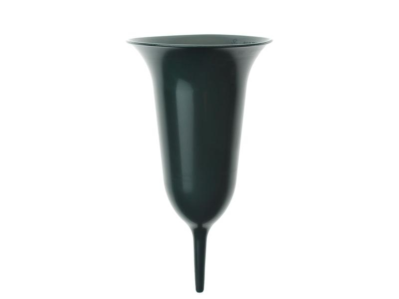 Opiflor Grabvase Tuba, 30 cm Dunkelgrün, Höhe: 30 cm, Material: Kunststoff, Farbe: Dunkelgrün