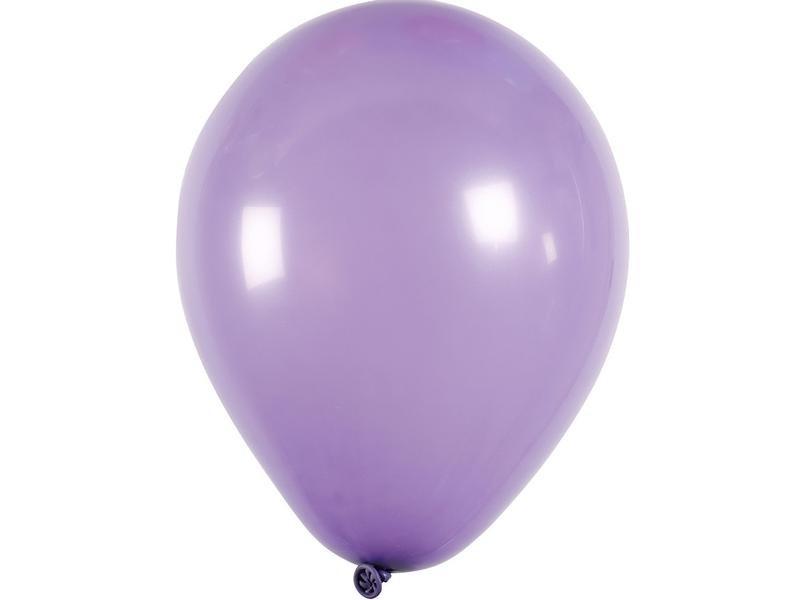 Creativ Company Luftballon Ø 23 cm Lila, 10 stück, Packungsgrösse: 1 Stück, Grösse: 23 cm, Motiv: Ohne Motiv, Produkttyp: Luftballon, Material: Gummi, Farbe: Lila