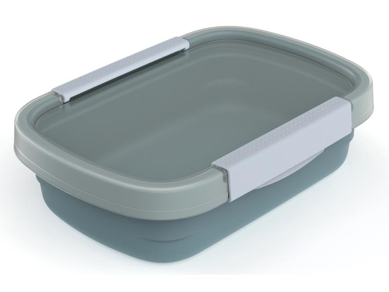 Rotho Vorratsbehälter Eco 0.8 l, Blau, Produkttyp: Vorratsbehälter, Detailfarbe: Blau, Form: Eckig, Material: Kunststoff, Verschluss: Deckel, Set: Nein