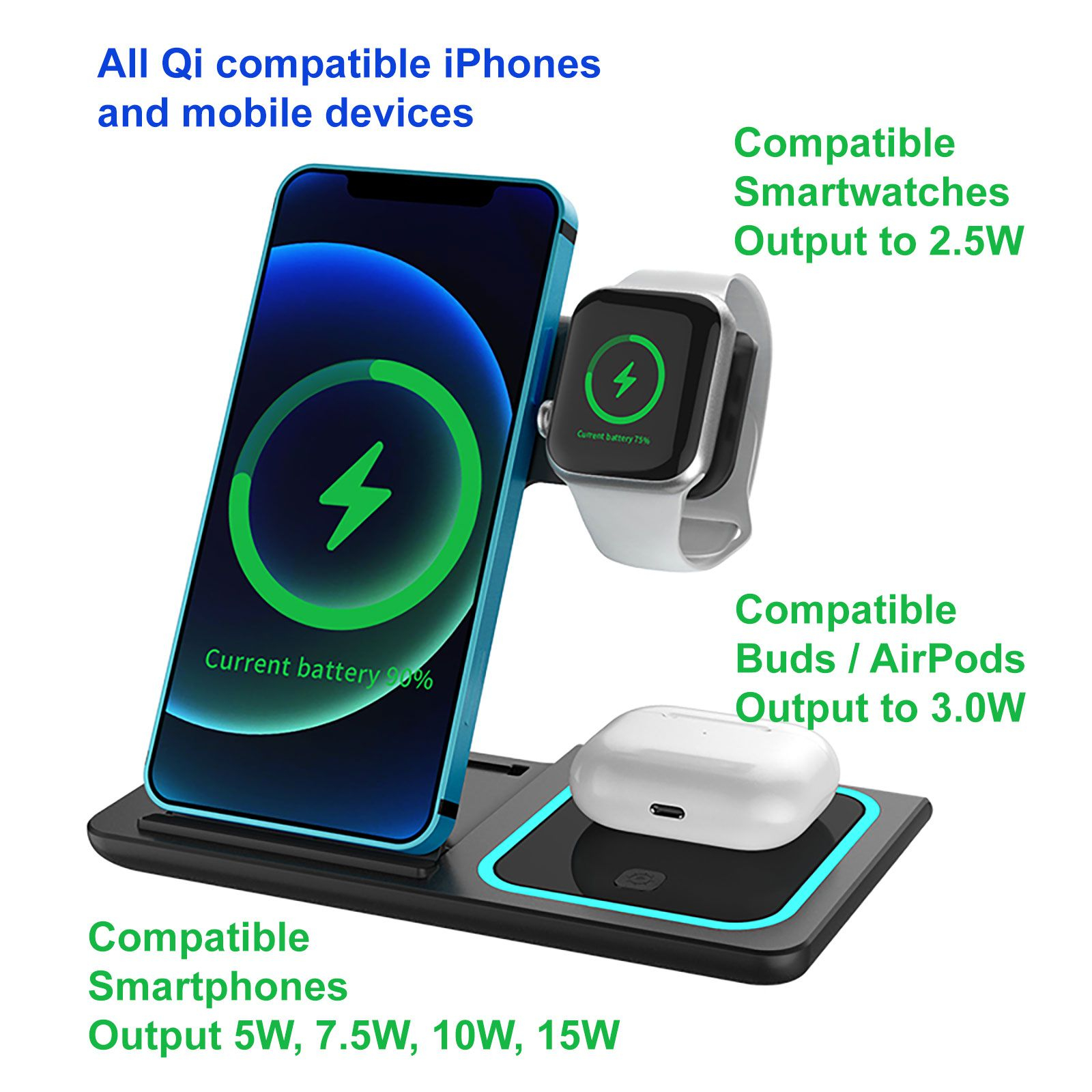 Patona 3 in 1 Wireless Charger 15W