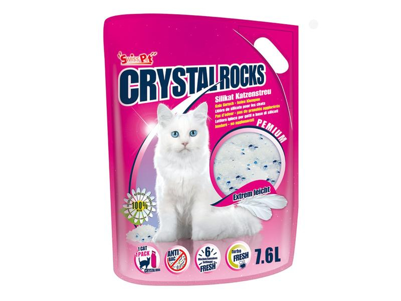 Crystal Rocks Katzenstreu Silikat, 7.6 l, nicht klumpend, Packungsgrösse: 7.6 l, Parfümiert: Nein, Eigenschaften: Nicht klumpend