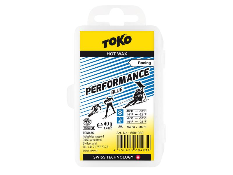 TOKO Wax Performance Blue 40 g, Wax-Typ: Heisswachs, Sportart: Ski, Snowboard