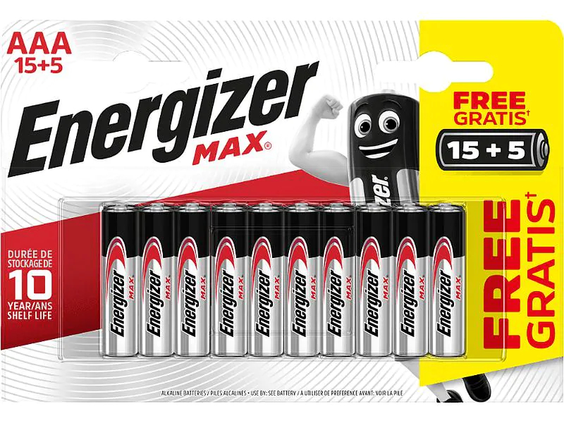 Energizer Batterie AAA Max 15+5 Stück