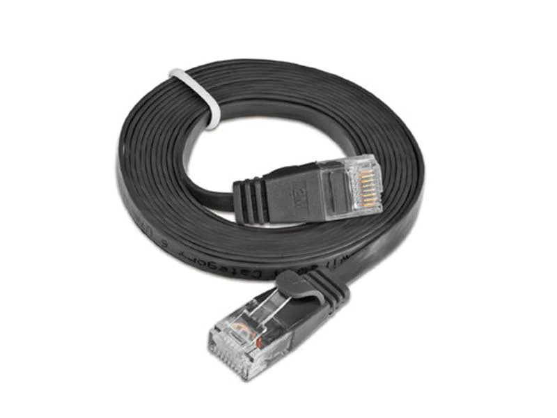 Wirewin Slimpatchkabel Cat 6, UTP, 0.15 m, Schwarz, Farbe: Schwarz, Form: Flach, Zusatzfunktionen: Mit Klinkenschutz, Längenaufdruck auf Stecker, Länge: 0.15 m, Anschlüsse LAN: RJ45 - RJ45, Produkttyp: Slimpatchkabel