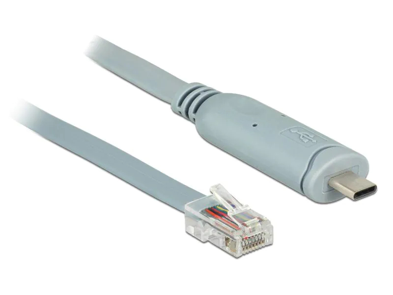 Delock Konsolenkabel USB-C - RJ45 RS-232, Cisco kompatibel, 1m, Zubehörtyp: Konsolenkabel