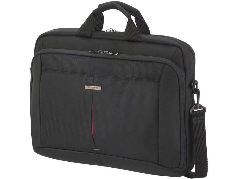 Samsonite Notebooktasche Guardit Bailhandle 2.0 17.3 ", Taschenart: Aktentasche, Tragemöglichkeit: Schulterriemen; Tragegriff; auf Trolley aufsteckbar, Trolley-Band, Farbe: Schwarz, Bildschirmdiagonale: 17.3 ", Zusatzfächer: Fronttasche mit RV; Stiftein