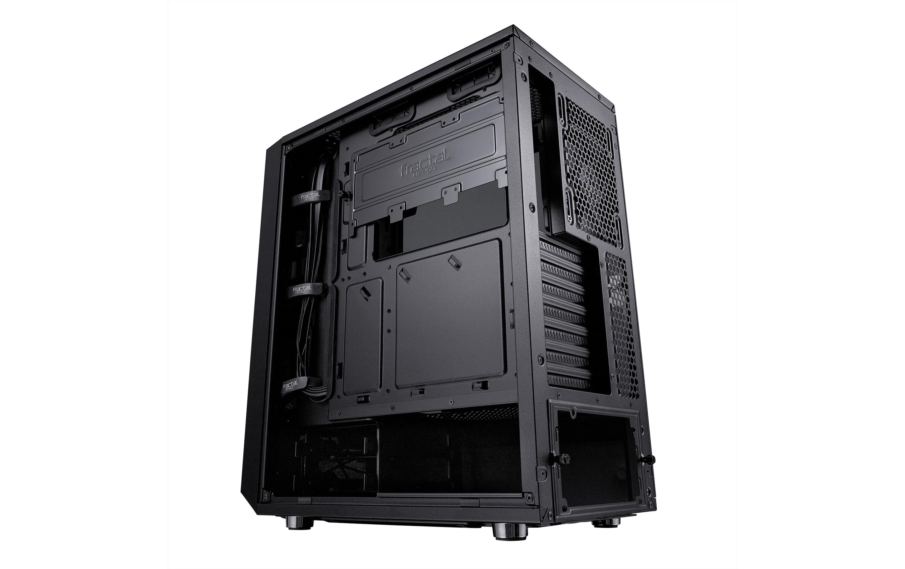 Fractal Design PC-Gehäuse Meshify C Dark TG, Unterstützte Mainboards: Micro-ATX, ITX, ATX, Gehäuse Bauart: Mid-Tower, Detailfarbe: Schwarz, Anzahl Lüfterplätze: 7, Sichtfenster: Ja, Netzteil vorinstalliert: Nein