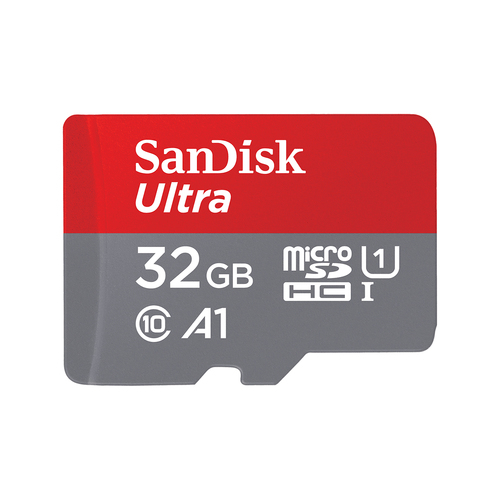 32GB SANDISK ULTRA MICROSDHC+ SD 120MB/S A1 CL 10 UHS-I 2PACK  NMS NS MEM