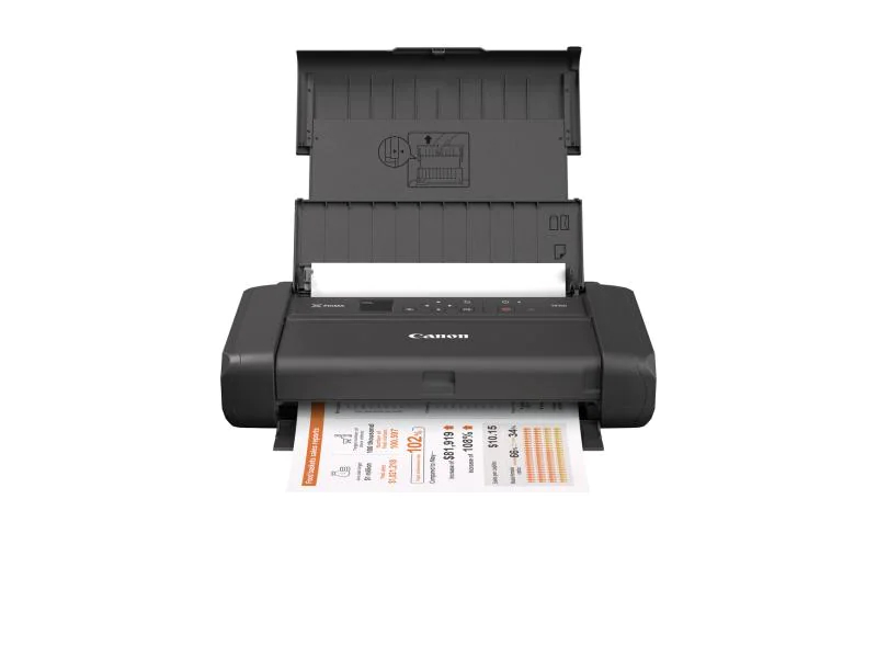 Canon Mobiler Drucker PIXMA TR150 ohne Akku, Druckertyp: Farbig, Drucktechnik: Tintenstrahl, Total Fassungsvermögen Papierzuführungen: 50 Seiten, Tiefe: 0.185 m, Anzahl Papierzuführungen (integriert): 1, Anzahl Papierzuführungen (maximal): 1