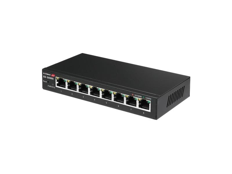 Edimax Switch GS-5008E 8 Port, SFP Anschlüsse: 0, Montage Switch: Desktop, Wand, SFP+ Anschlüsse: 0, QSFP+ Anschlüsse: 0, SFP28 Anschlüsse: 0, Switch Management: Smart-Managed