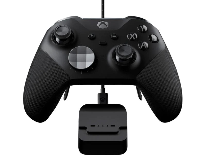 Microsoft Xbox Elite Wireless Controller Series 2, Plattform: Xbox One; Xbox One S; Xbox One X; Windows 10, Verbindungsmöglichkeiten: Funk; Bluetooth; 3,5 mm Klinke, Farbe: Schwarz, Controller Typ: Gamepad