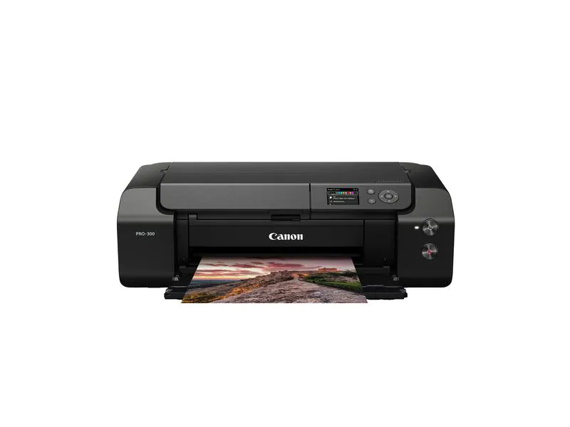 Canon Fotodrucker ImagePROGRAF PRO-300, Druckertyp: Farbig, Drucktechnik: Tintenstrahl, Total Fassungsvermögen Papierzuführungen: 50 Seiten, Mobildruck: Ja, Anzahl Papierzuführungen (maximal): 1, Druckgeschwindigkeit (farbig): 0.25 ppm