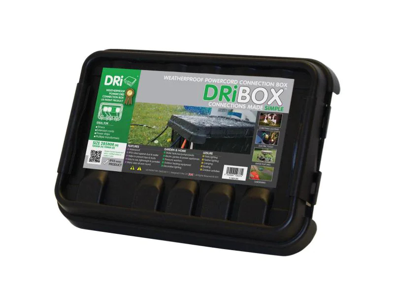 DRiBox Kabelbox 150 x 285 x 110 mm, Breite: 285 mm, Länge: 150 mm, Tiefe: 110 mm, Anwendungsbereich: Outdoor, Farbe: Schwarz