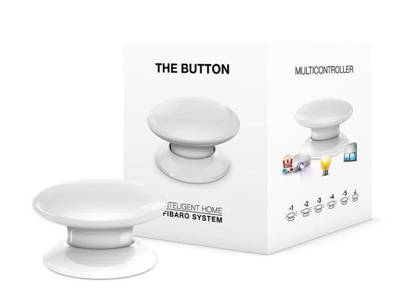 Fibaro Funk-Wandsender Z-Wave Button Weiss, Farbe: Weiss, Protokoll: Z-Wave Plus, Produkttyp: Fernbedienung und Wandtaster, Systemkommunikation: Wireless, System-Kompatibilität: Keine