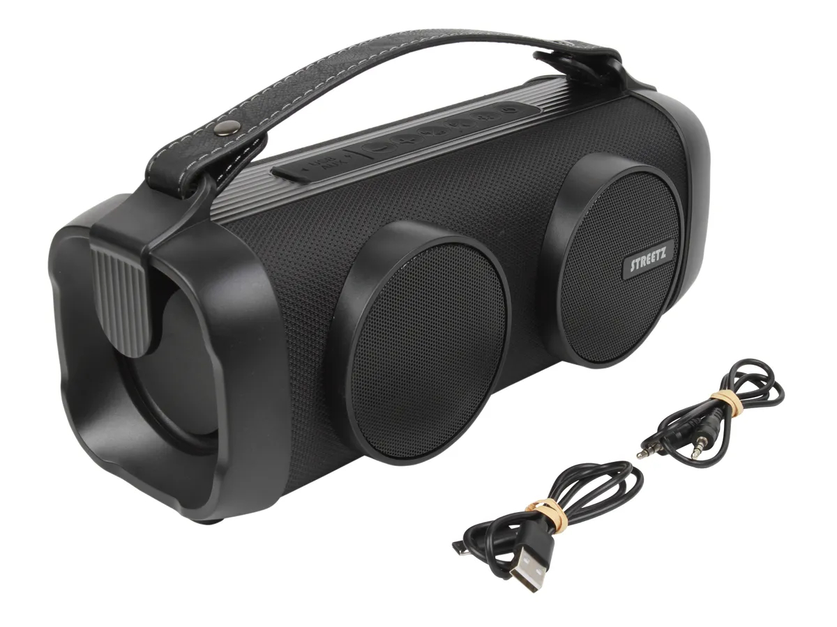 STREETZ BT Boombox 2x4 W CMB-100 Black,AUX,USB flash,LED