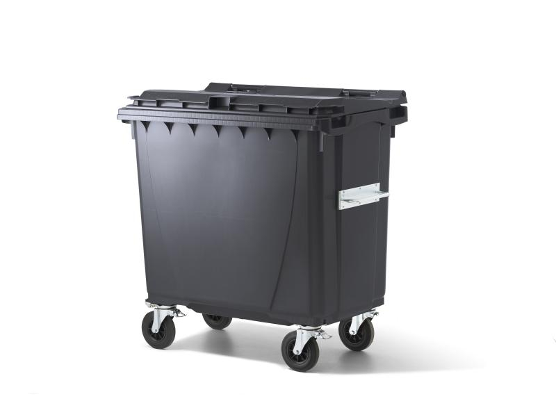 Verwo Kunststoffcontainer 770 l, Anzahl Behälter: 1, Farbe: Anthrazit, Form: Rechteck, Material: Kunststoff, Fassungsvermögen: 770 l