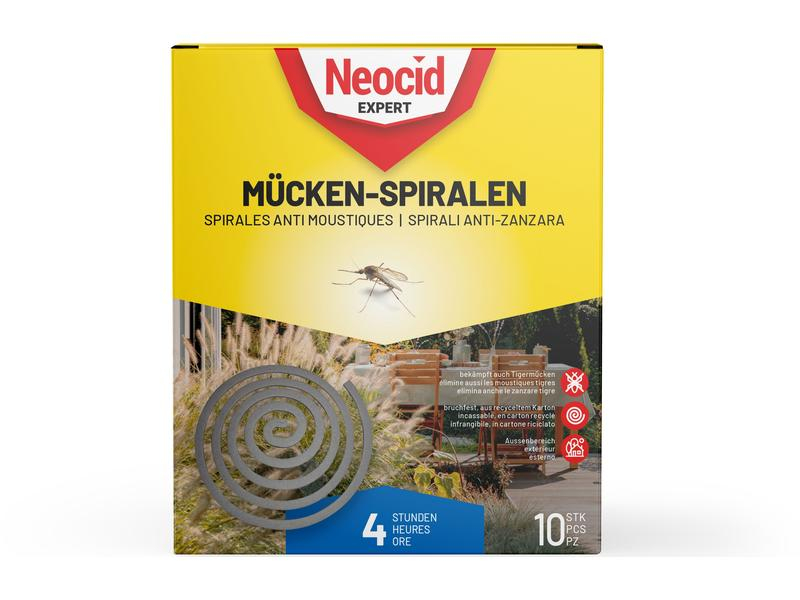 Neocid Expert Insektenabwehr Mückenspirale, 10 Stück, Für Schädling: Fluginsekten, Anwendungsbereich: Outdoor, Produkttyp: Insektenabwehr
