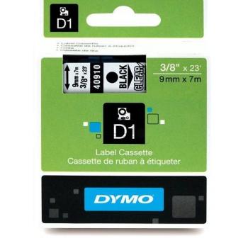 DYMO D1 Schriftbandkassette schwarz/transparent, 9 mm x 7 m