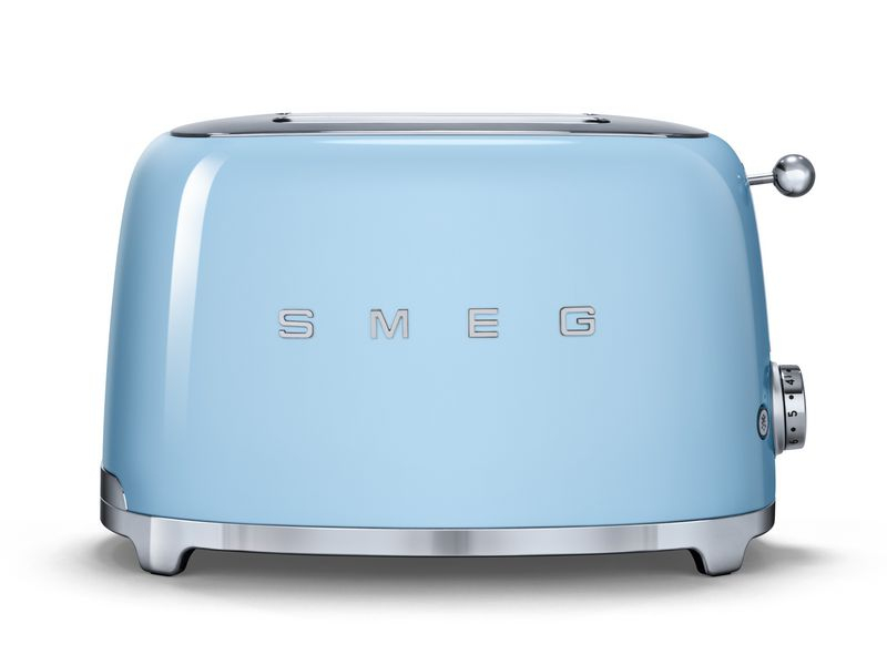SMEG Toaster 50S RETRO STYLE pastellblau Hellblau Farbe: Hellblau, Toaster Ausstattung: Auftaufunktion, Aufwärmfunktion, Bagelfunktion, Bräunungsgrad-Einstellung, Krümel-Auffangschale, Toaster Kategorie: Klassischer Toaster, Toastscheiben: 2 ×, Kabell
