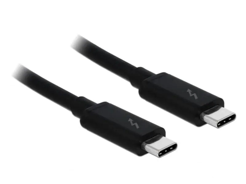 DeLock USB3.1 Kabel, C - C, TB bis 20Gbps, 1m, Typ: Anschlusskabel, Steckertyp Seite A: USB-C Stecker, Farbe: Schwarz, Steckertyp Seite B: USB-C Stecker, USB Standard: 3.1, Länge: 1 m, Besondere Eigenschaften: Thunderbolt 3 kompatibel; Premium Qualität