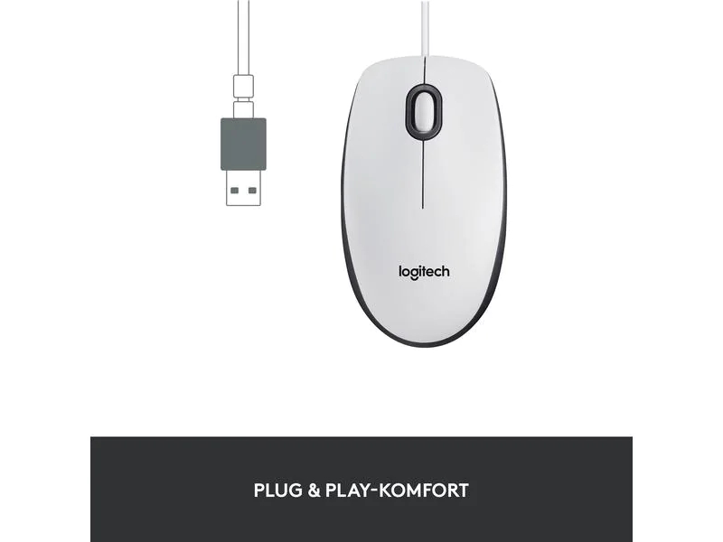 Logitech Maus M100 Optical Weiss