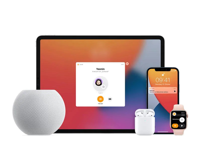 Apple HomePod mini Weiss, Stromversorgung: Netzbetrieb, Farbe: Weiss, Display vorhanden: Nein, Systemkompatibilität: IPhones: iPhone 12 Pro Max, iPhone 12 Pro, iPhone 12, iPhone 12 mini, iPhone 11 Pro Max, iPhone 11 Pro, iPhone 11, iPhone XS Max, iPhone