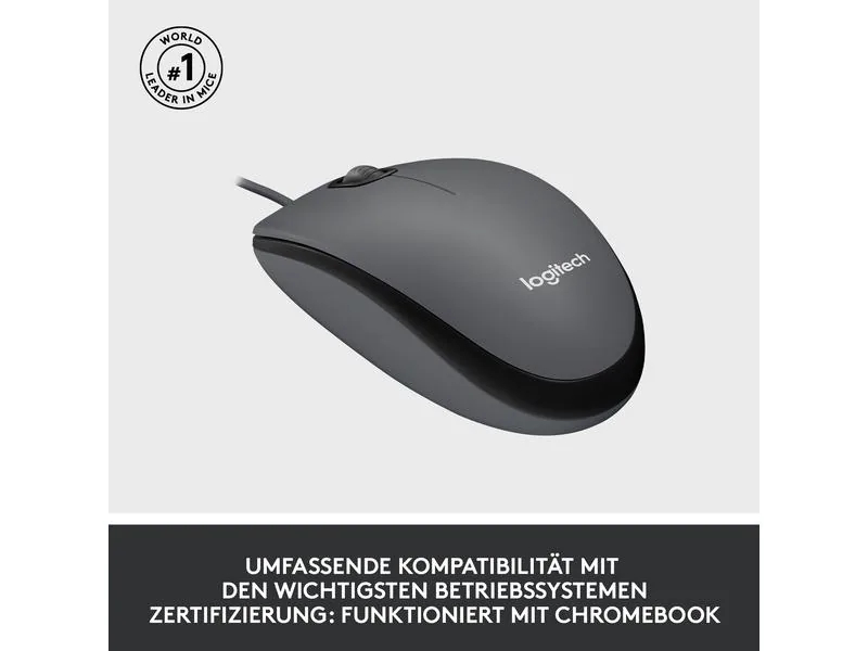 Logitech Maus M100 Optical schwarz