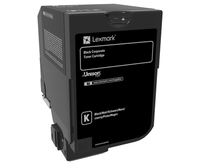 CORPORATE BLACK TONER CARTRIDG Lexmark 74C20KE, Laser, Lexmark, CS72x, CX725, Black, Europe, Black  MSD