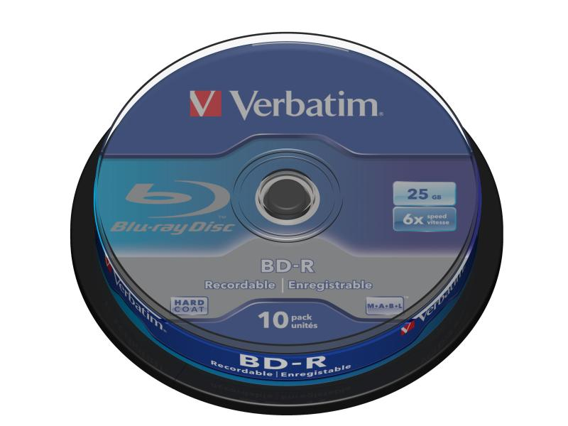 Verbatim Blu-ray Medien BD-R, 6x BD-R, 10er Pack Spindel.