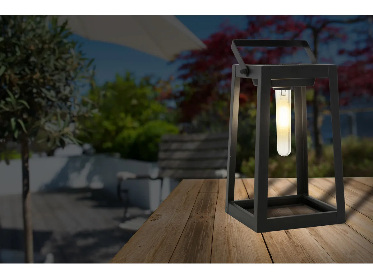 NÄVE Solar LED-Leuchte 25cm 18.5250222 schwarz